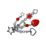 Strawberry Keychain Fruit Phone Charm Lanyard Wrist Strap