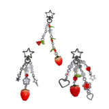 Strawberry Keychain Fruit Phone Charm Lanyard Wrist Strap