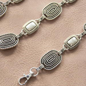 Vintage Carved Waist Chain Belt for Women Dress Sweater Coat
