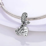 925 Sterling Silver Bag Charm for 3mm Bracelets