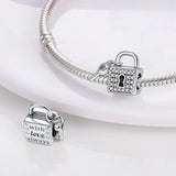 925 Sterling Silver Bag Charm for 3mm Bracelets