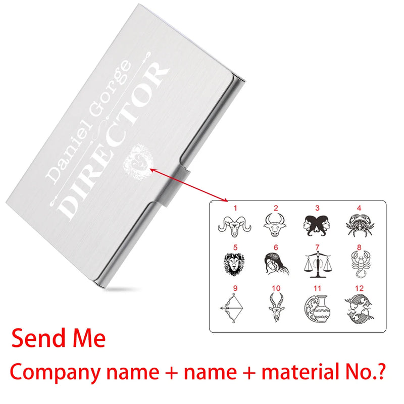 Customizable Metal Business Card Holder for Boyfriend