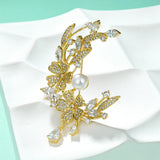 Delicate Flower Zircon Pin Brooch Women Clothes Decoration