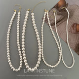 Glass Simulated Pearls Necklace For Women Multiple Specifications Choker