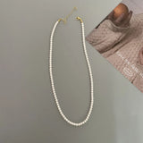 Glass Simulated Pearls Necklace For Women Multiple Specifications Choker
