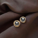 Grey Pearl Earrings Halloween Jewelry Women's Party Ear Accessories