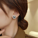 Grey Pearl Earrings Halloween Jewelry Women's Party Ear Accessories