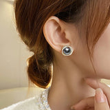 Grey Pearl Earrings Halloween Jewelry Women's Party Ear Accessories