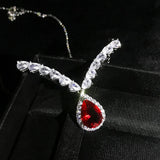 Angel Wings Necklace Water Drop Brilliant Jewelry Gift