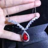 Angel Wings Necklace Water Drop Brilliant Jewelry Gift