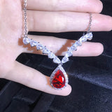 Angel Wings Necklace Water Drop Brilliant Jewelry Gift