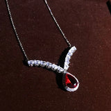 Angel Wings Necklace Water Drop Brilliant Jewelry Gift