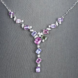Colorful Zircon Women's Necklace High Carbon Brilliant Jewelry