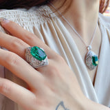 Zircon Emerald Necklace for Women