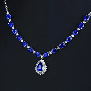 Pear Shape Gem Necklace Brilliant Jewelry Gift