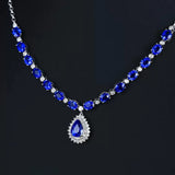 Pear Shape Gem Necklace Brilliant Jewelry Gift