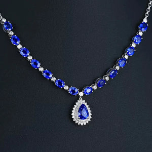 Pear Shape Gem Necklace Brilliant Jewelry Gift
