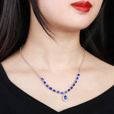 Pear Shape Gem Necklace Brilliant Jewelry Gift