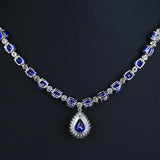 Pear Shape Gem Necklace Brilliant Jewelry Gift