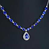 Pear Shape Gem Necklace Brilliant Jewelry Gift