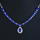Pear Shape Gem Necklace Brilliant Jewelry Gift