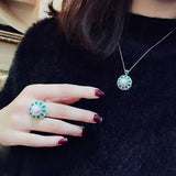 Women Necklace Pearl Zircon Jewelry Girl's Holiday Gift