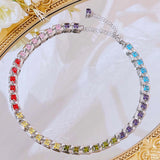 Rainbow Necklace Sweater Chain Female Brilliant Jewelry Girl Gift Party