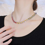 Rainbow Necklace Sweater Chain Female Brilliant Jewelry Girl Gift Party