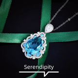 Water Drop Pear Necklace High Carbon Zircon Jewelry