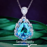 Water Drop Pear Necklace High Carbon Zircon Jewelry