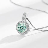 S925 Silver Mosonite Pendant with Certificate for Women's Gift