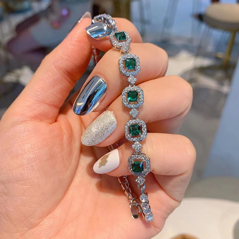Sophisticated Tourmaline Diamond Bracelet for Women