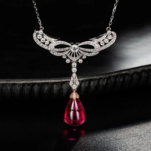 Women Necklace Angel Wings Water Drop Necklace Female Collar Chain