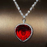 Ocean Heart Necklace Female Collar Chain 30mm Jewelry Girl's Holiday Gift