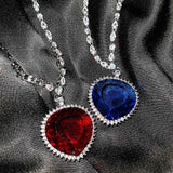 Ocean Heart Necklace Female Collar Chain 30mm Jewelry Girl's Holiday Gift