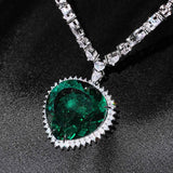 Ocean Heart Necklace Female Collar Chain 30mm Jewelry Girl's Holiday Gift