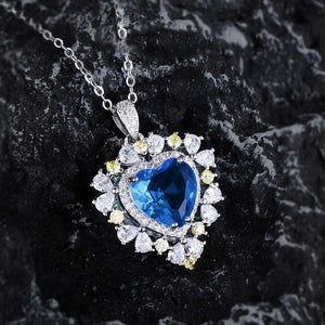 Heart Necklace Female Jewelry Zircon Girl Gift Party