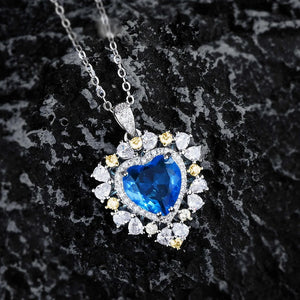 Heart Necklace Female Jewelry Zircon Girl Gift Party