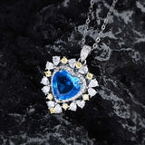 Heart Necklace Female Jewelry Zircon Girl Gift Party