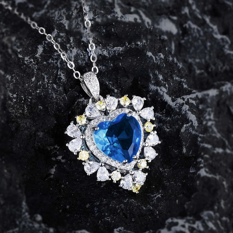 Heart Necklace Female Jewelry Zircon Girl Gift Party