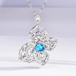 Women Hollow Butterfly Necklace Collar Chain Jewelry Gift