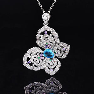 Women Hollow Butterfly Necklace Collar Chain Jewelry Gift