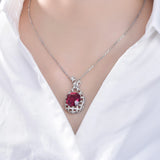Natural Pigeon Blood Red Necklace for Women