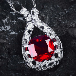 Natural Pigeon Blood Red Necklace for Women