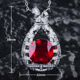 Natural Pigeon Blood Red Necklace for Women