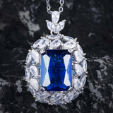 Cotton Emerald Necklace with Zircon Jewelry for Women