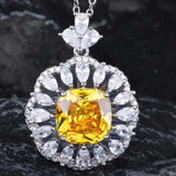 Zircon Flower Necklace for Women - Elegant Jewelry Gift