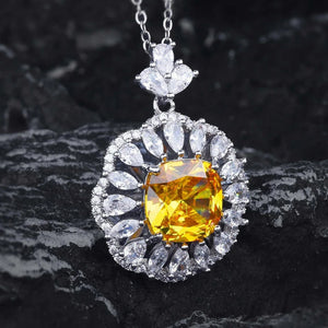 Zircon Flower Necklace for Women - Elegant Jewelry Gift