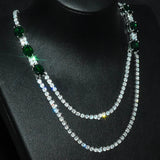 Natural Ruby Necklace Zircon Jewelry Girl's Gift Party
