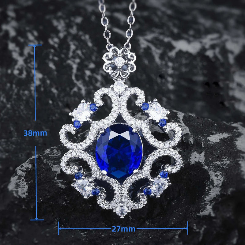 Tanzanite Sapphire Necklace Female Collar Chain Jewelry